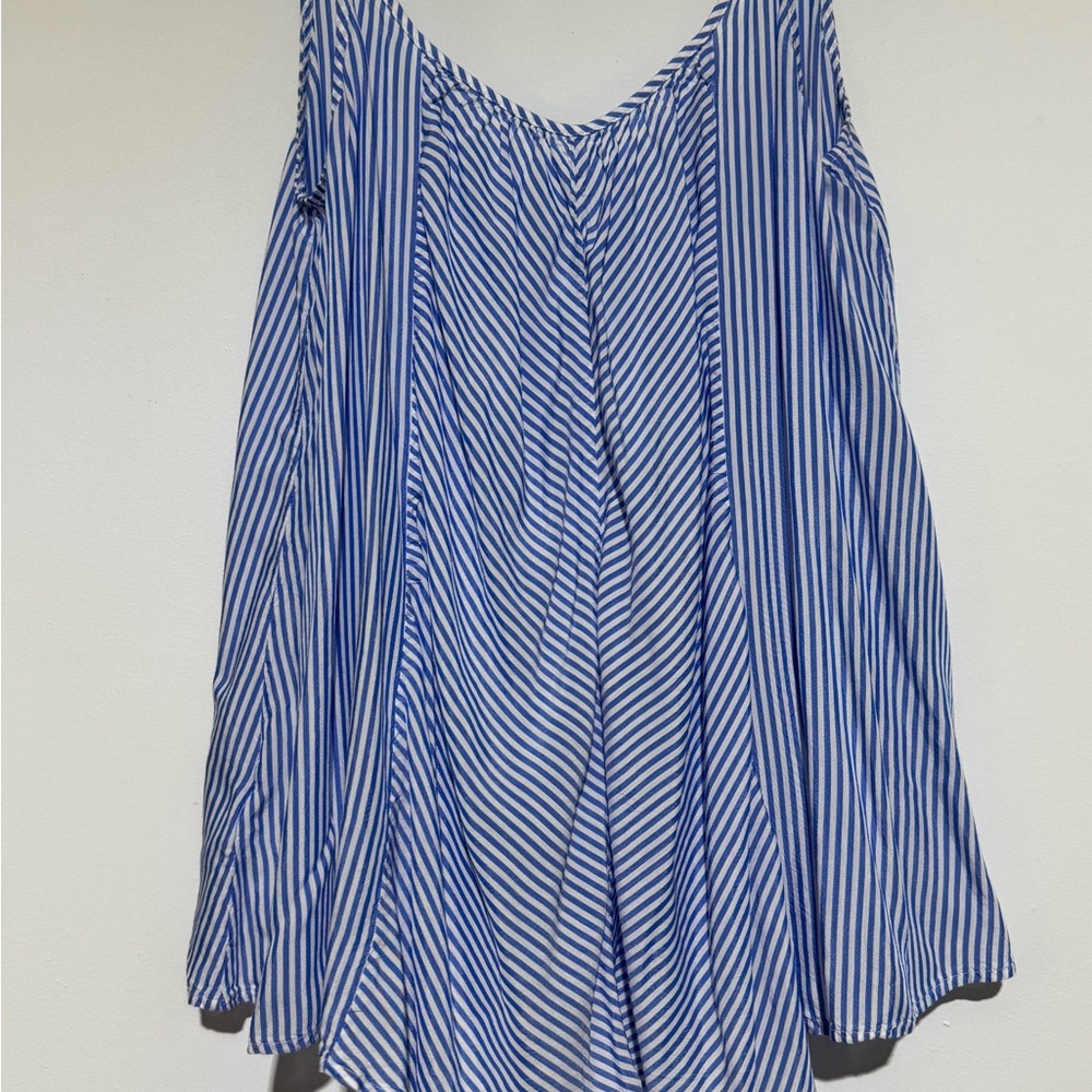 Tommy Bahama Blue and White Striped Top